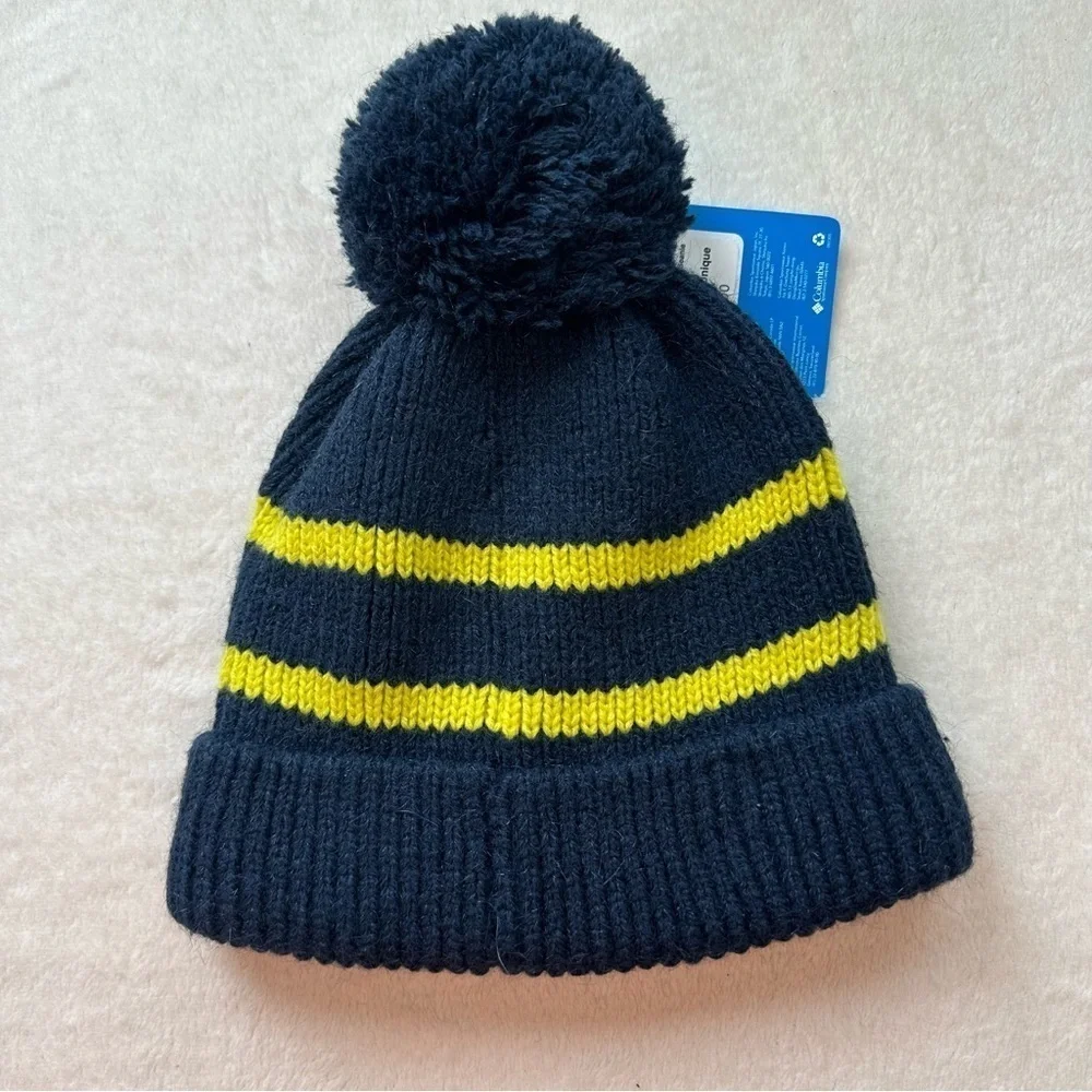 NWT Columbia Youth Auroras Lights Blue Striped Winter Beanie